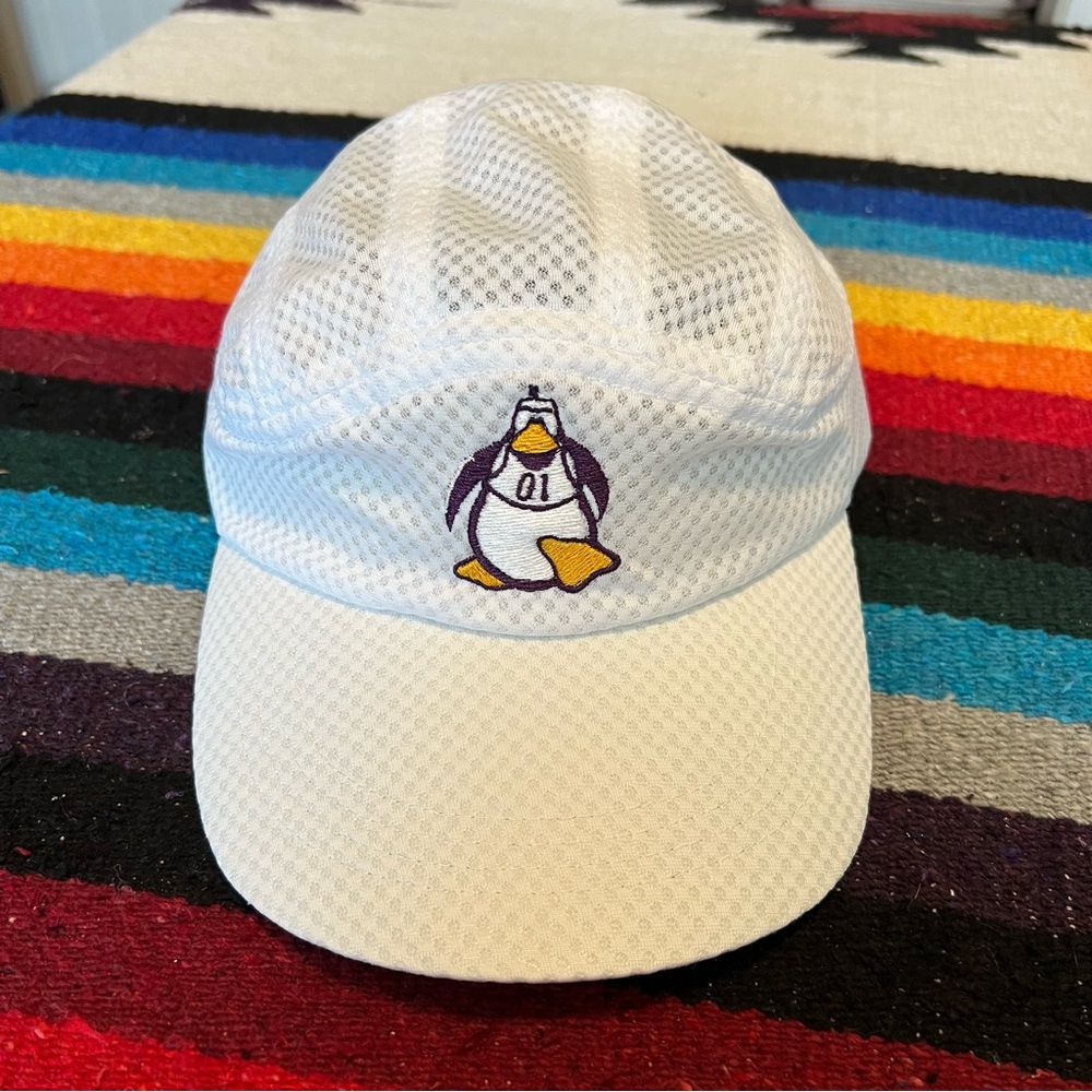 One More Mile Penguin Mesh 5-Panel Hat hand washed